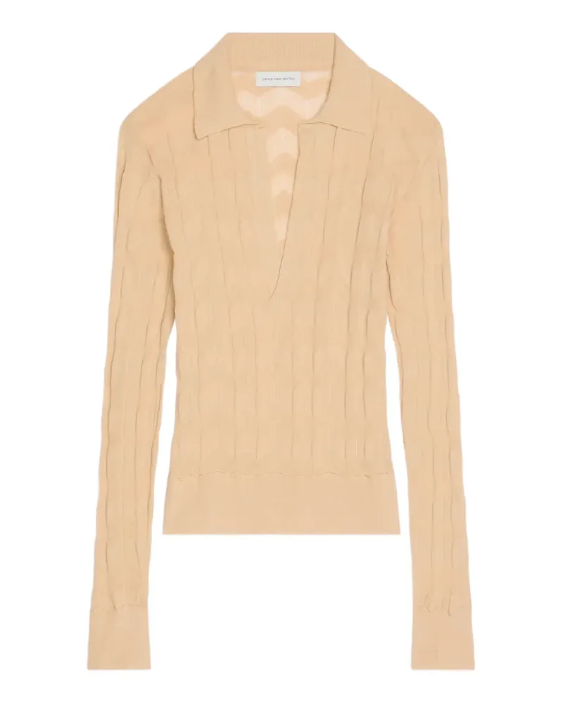 Dries van Noten Klassisches Poloshirt - Nude Nude