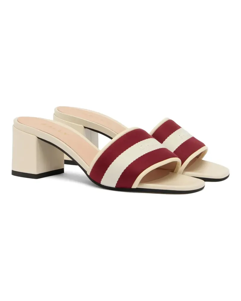 Bally signature-stripe block-heel sandals - Nude Nude