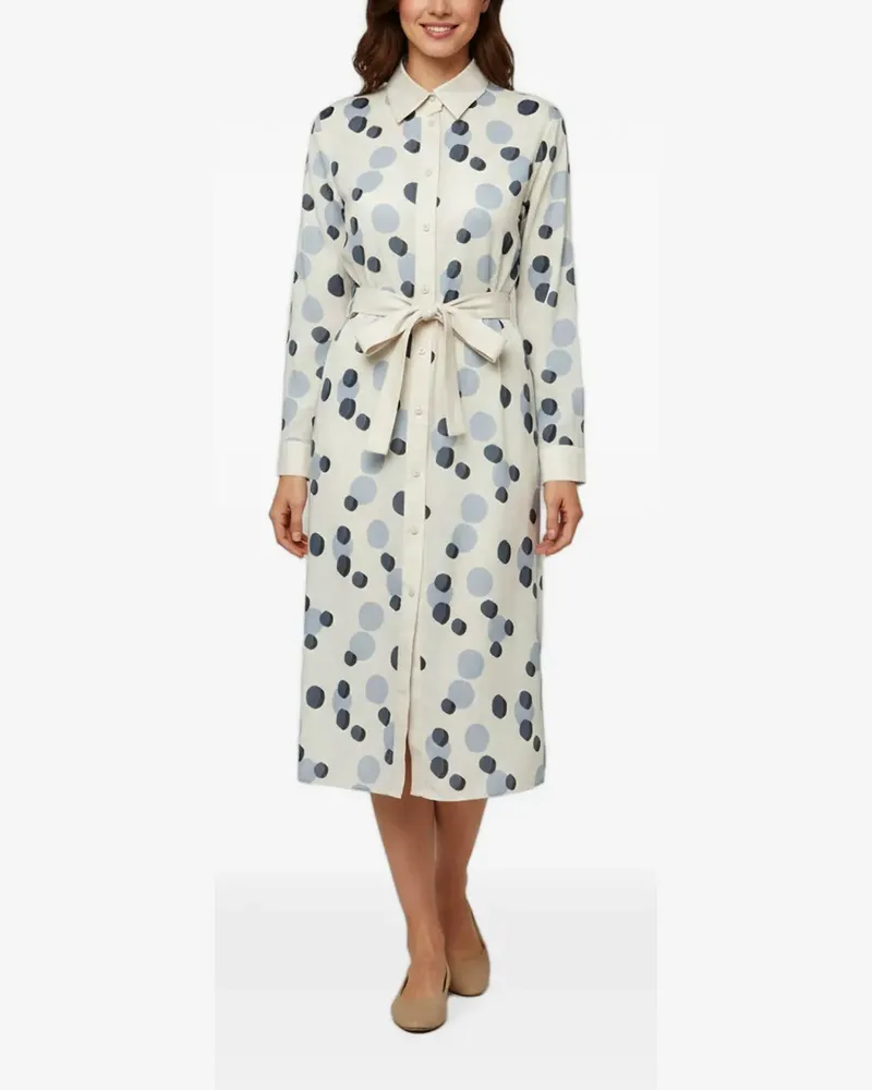 Max Mara polka-dot midi shirt dress - Nude Nude
