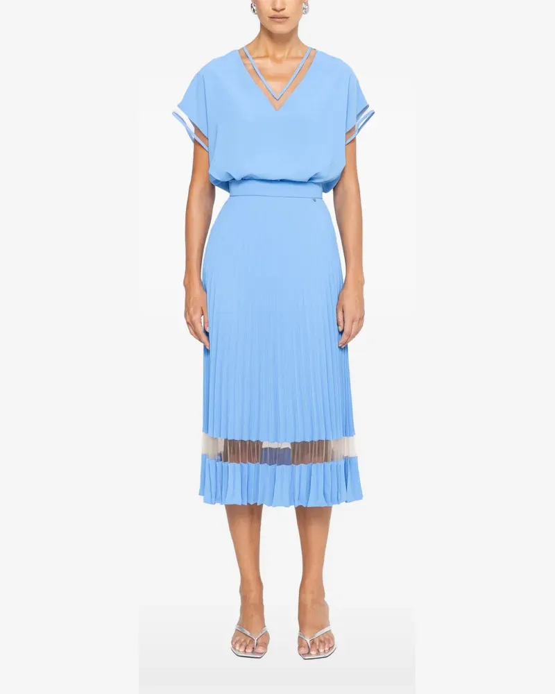 NISSA V-neck top - Blau Blau