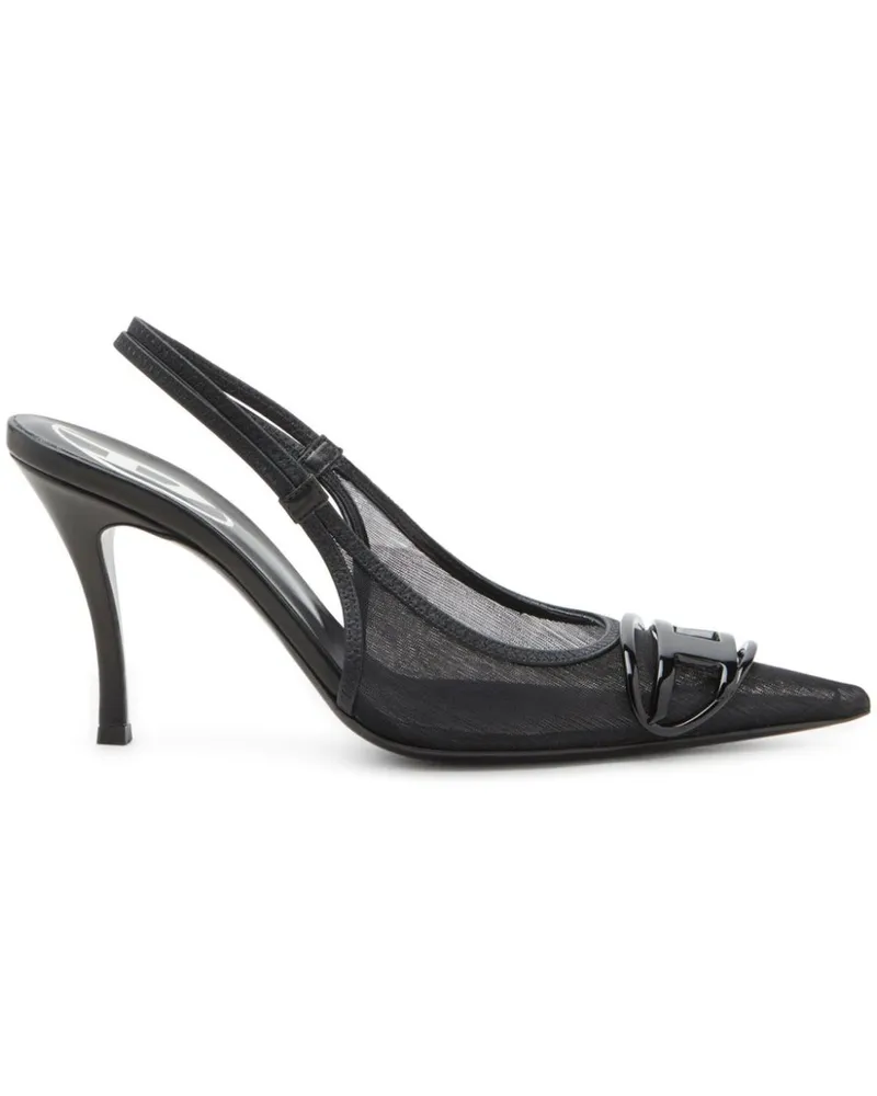 Diesel D-Venus Slingback-Pumps 90mm - Schwarz Schwarz