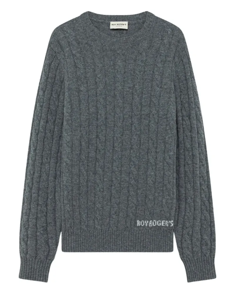 Roy Roger's Pullover mit rundem Ausschnitt - Grau Grau