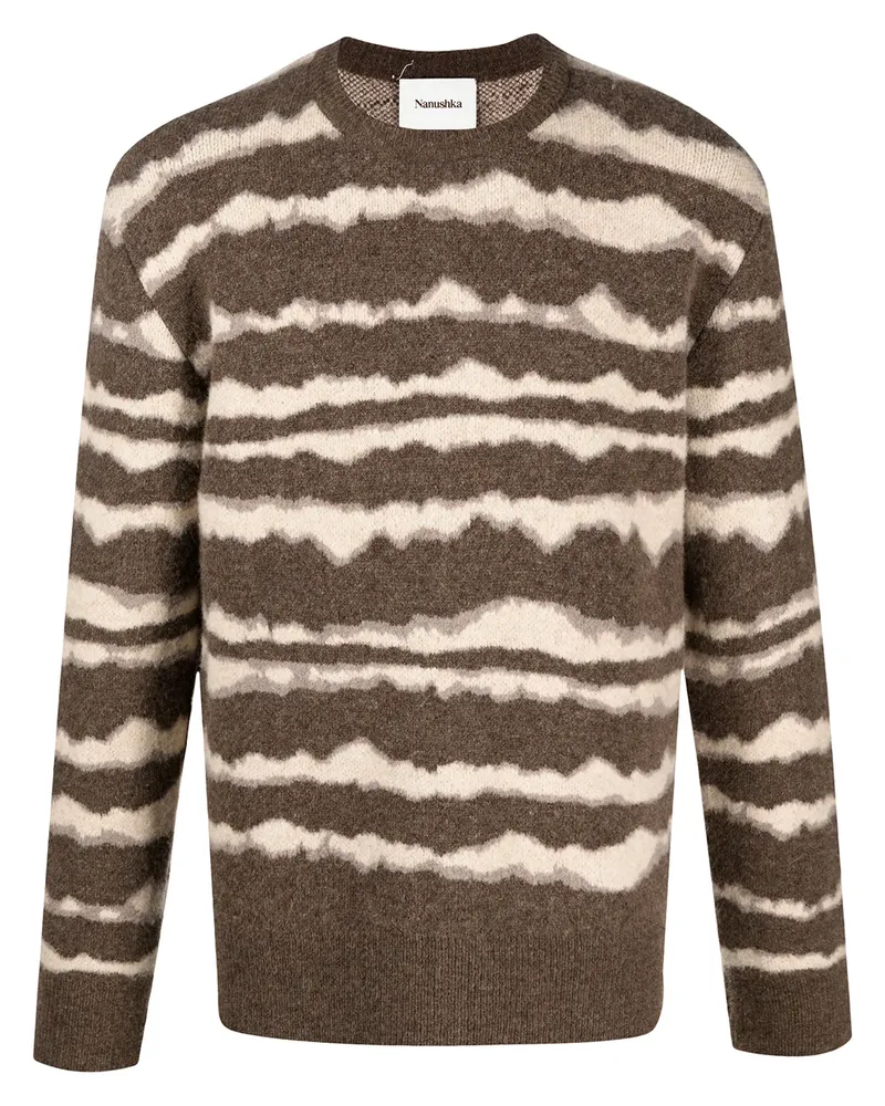 Nanushka Pullover mit abstrakten Streifen - Braun Braun