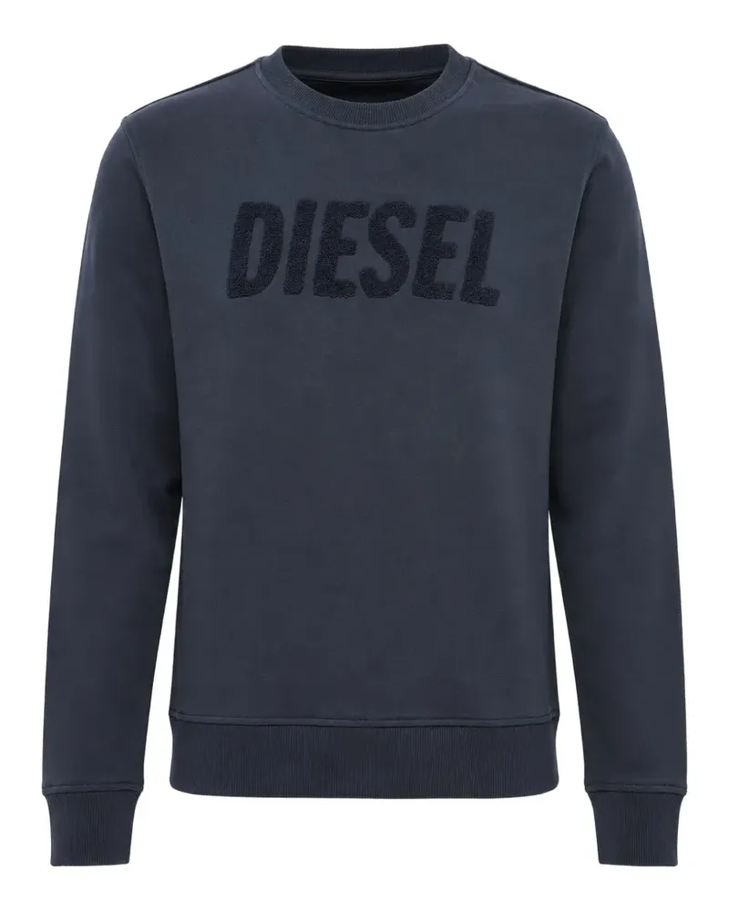 Diesel Sweatshirt mit Logo-Stickerei - Blau Blau