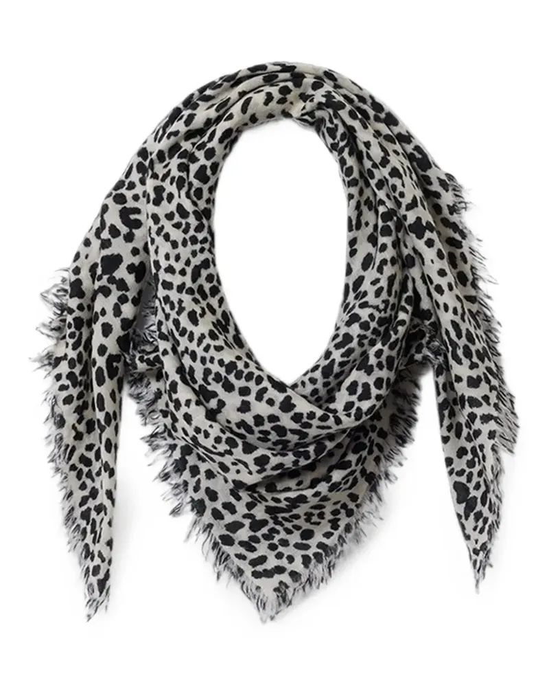 Isabel Marant Alecia printed cashmere and wool scarf - Nude Nude
