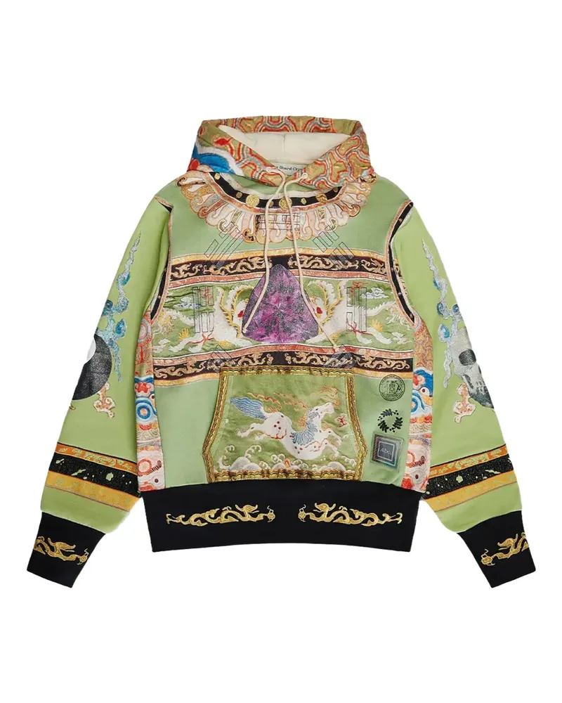 Abc. Gemusterter Hoodie - Grün Grün