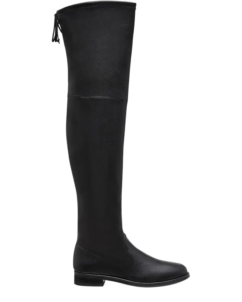 Stuart Weitzman 40mm Lowland almond-toe over-the-knee boots - Schwarz Schwarz