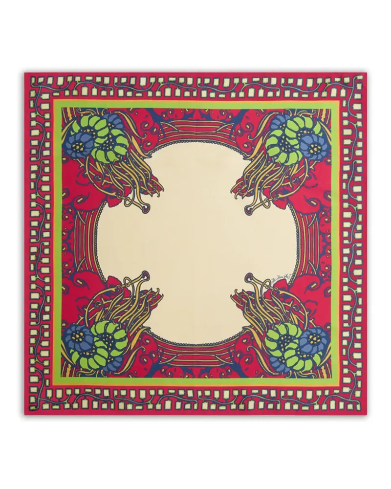 La DoubleJ Foulard Schal mit Print - Rot Rot