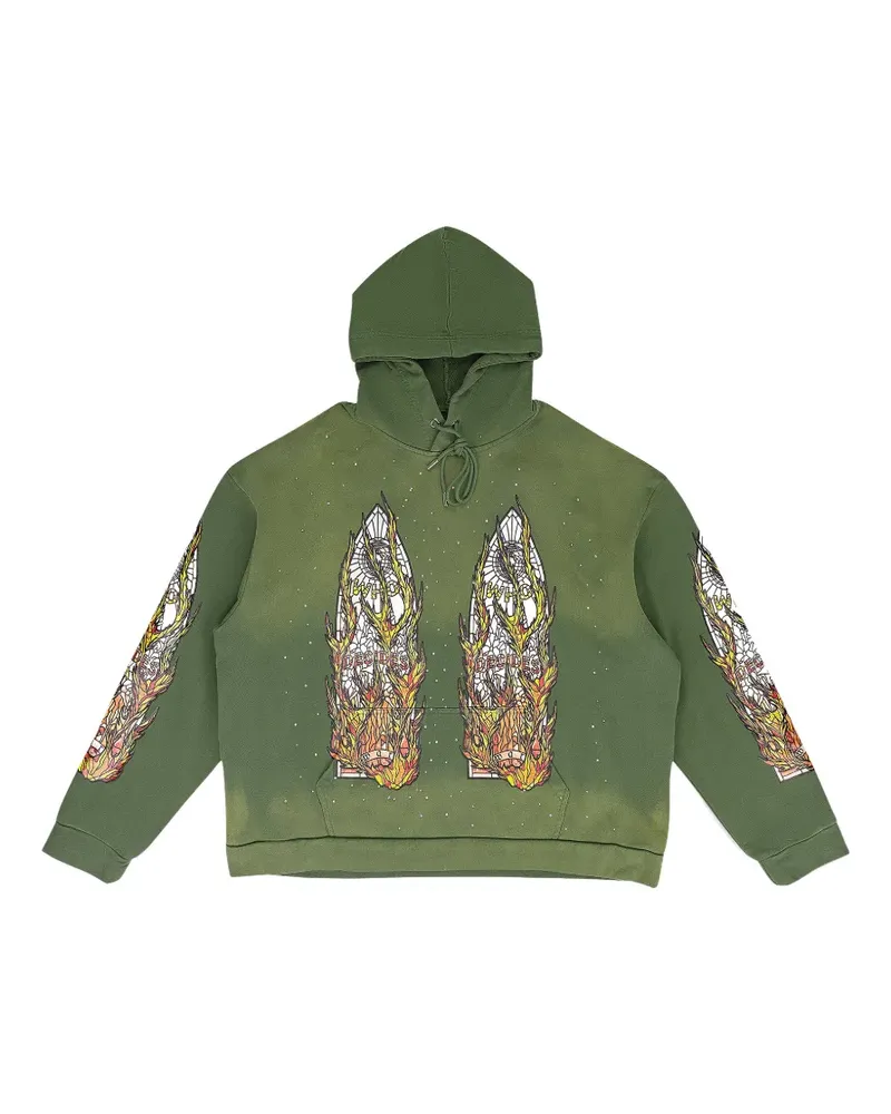 WHO DECIDES WAR windows graphic hoodie - Grün Grün