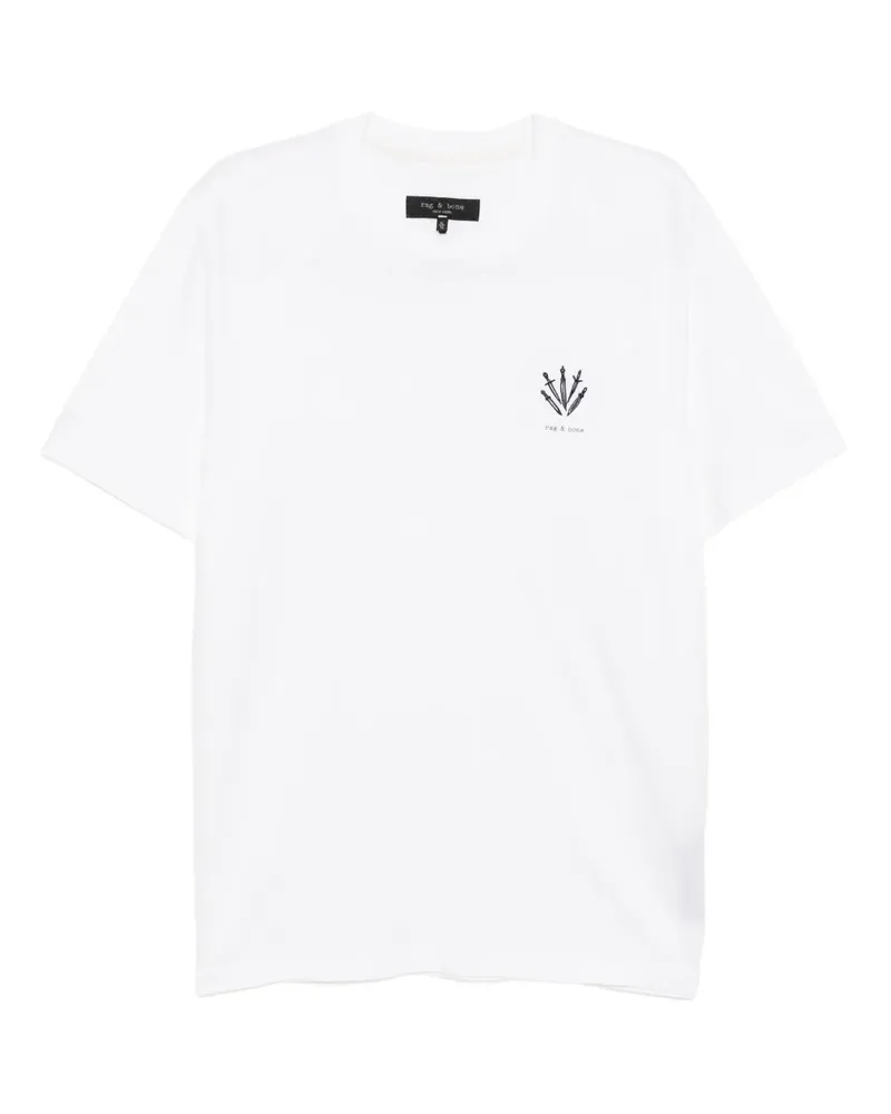 Rag & Bone Besticktes Dagger T-Shirt - Weiß Weiß