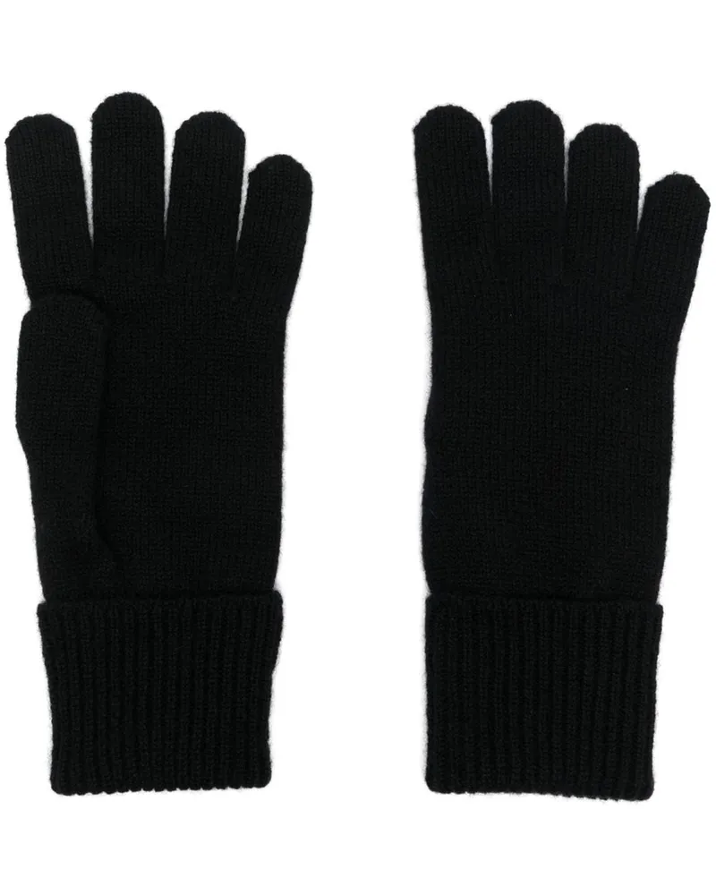 Woolrich Kaschmirhandschuhe mit Logo-Patch - Schwarz Schwarz