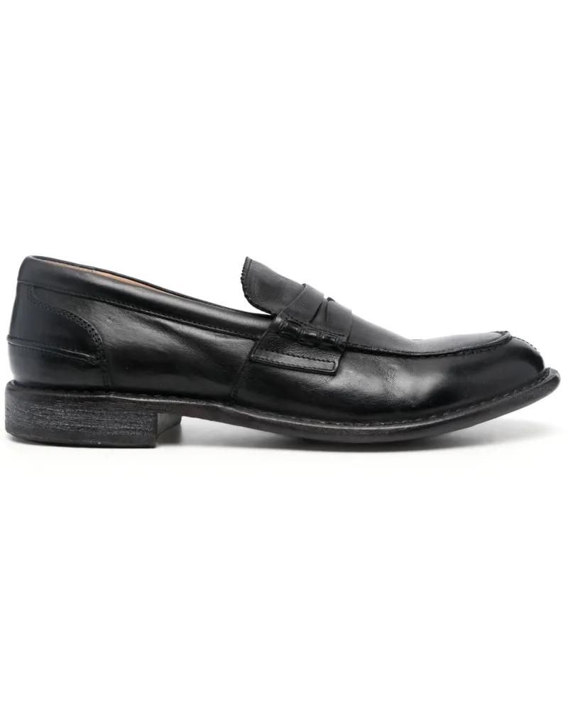 Moma Klassische Penny-Loafer Schwarz