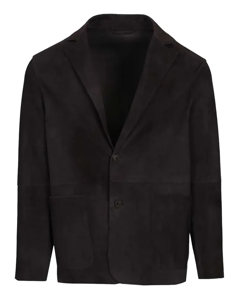 Al Duca D’Aosta 1902 single-breasted suede blazer - Blau Blau