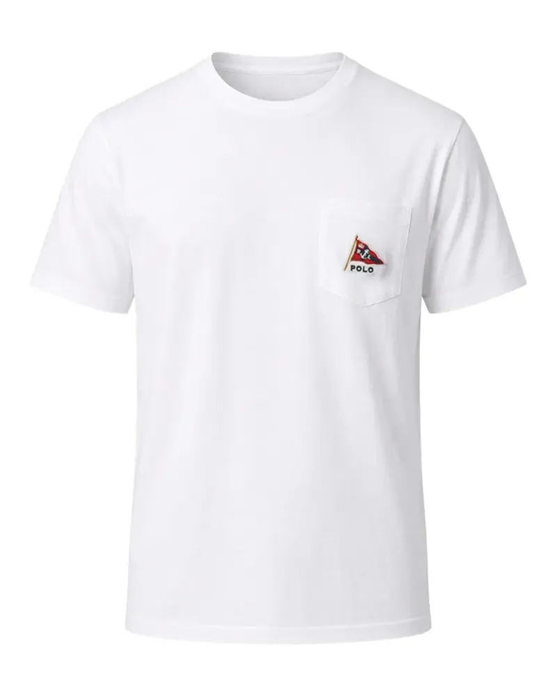 Ralph Lauren T-Shirt mit aufgesetzter Tasche - Weiß Weiß