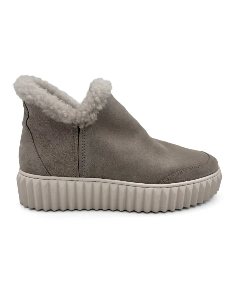 Voile Blanche Luna shearling-trim ankle boots - Grau Grau