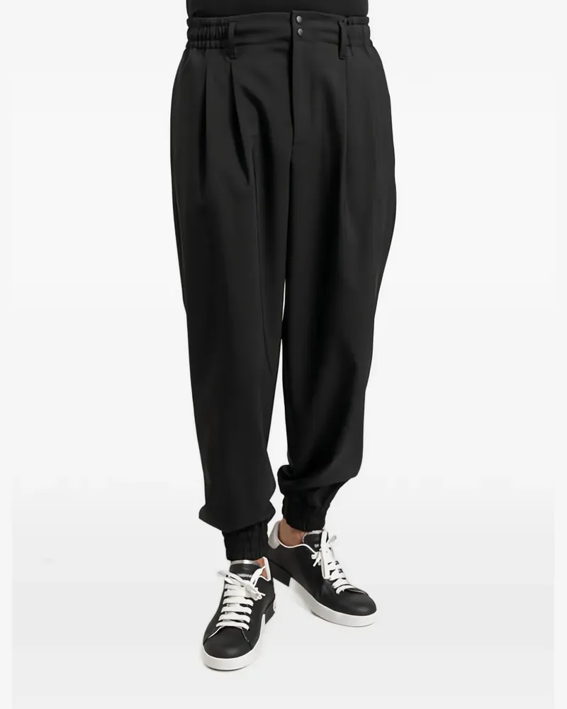 Dolce & Gabbana pleated elasticated-waist trousers - Schwarz Schwarz