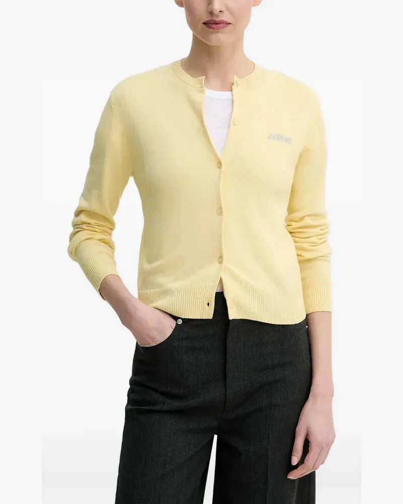 Day Birger et Mikkelsen Geknöpftes Strickoberteil mit Logo - Gelb Gelb