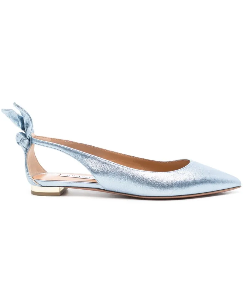 Aquazzura Bow Tie Ballerinas - Blau Blau