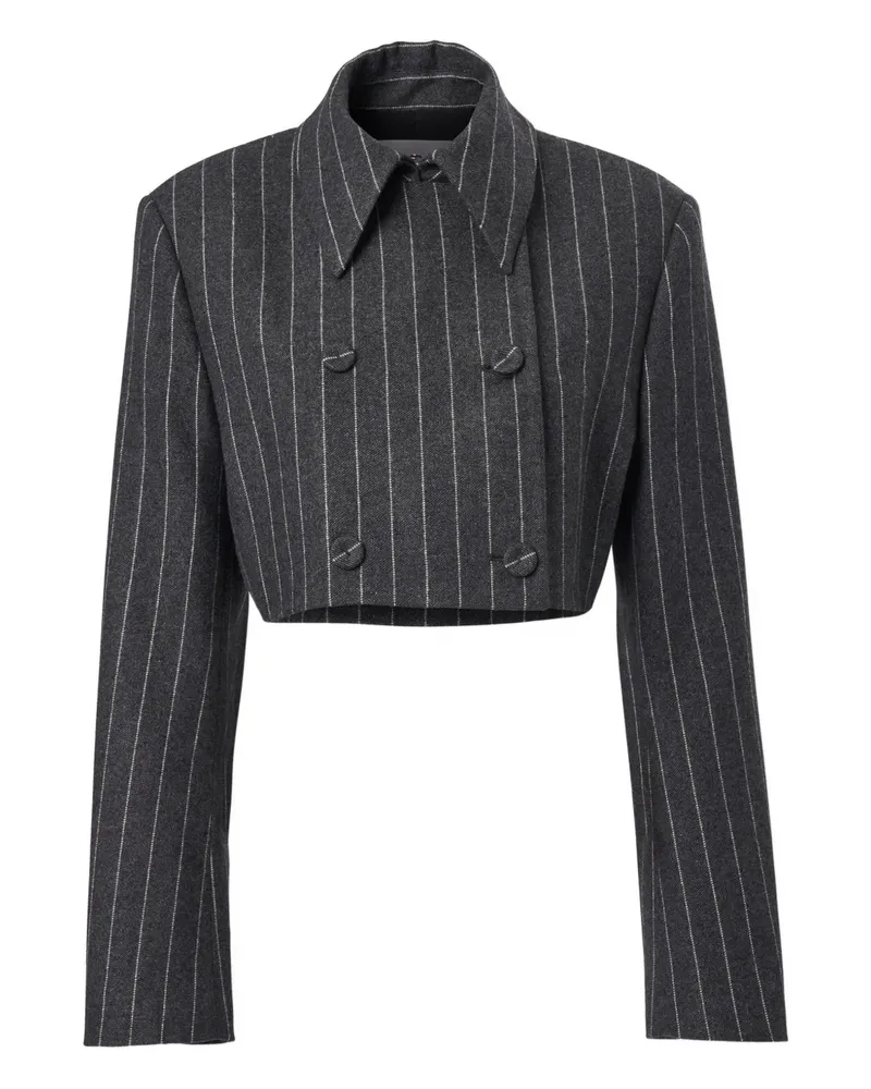 Carolina Herrera New York pinstripe double-breasted jacket - Grau Grau