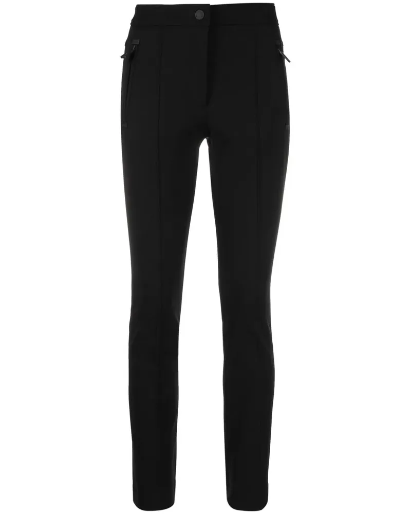Moncler Taillenhose mit Logo-Patch - Schwarz Schwarz
