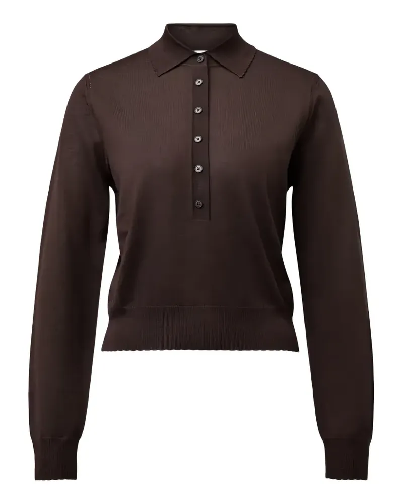 Drykorn Mynerva button-placket polo shirt - Braun Braun
