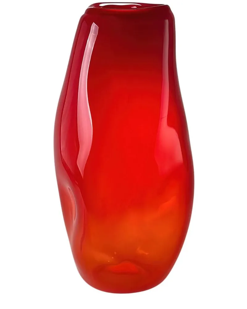 Alexa Lixfeld Meteroite Vase aus Glas Rot