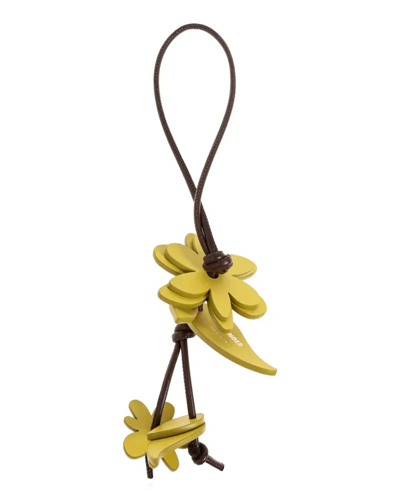Jil Sander flower-shaped knotted bag charm - Gelb Gelb