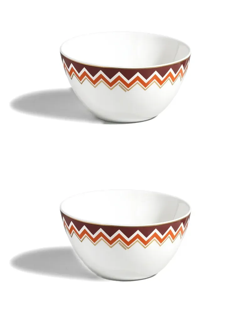 Missoni Home zigzag-print bowl - Weiß Weiß