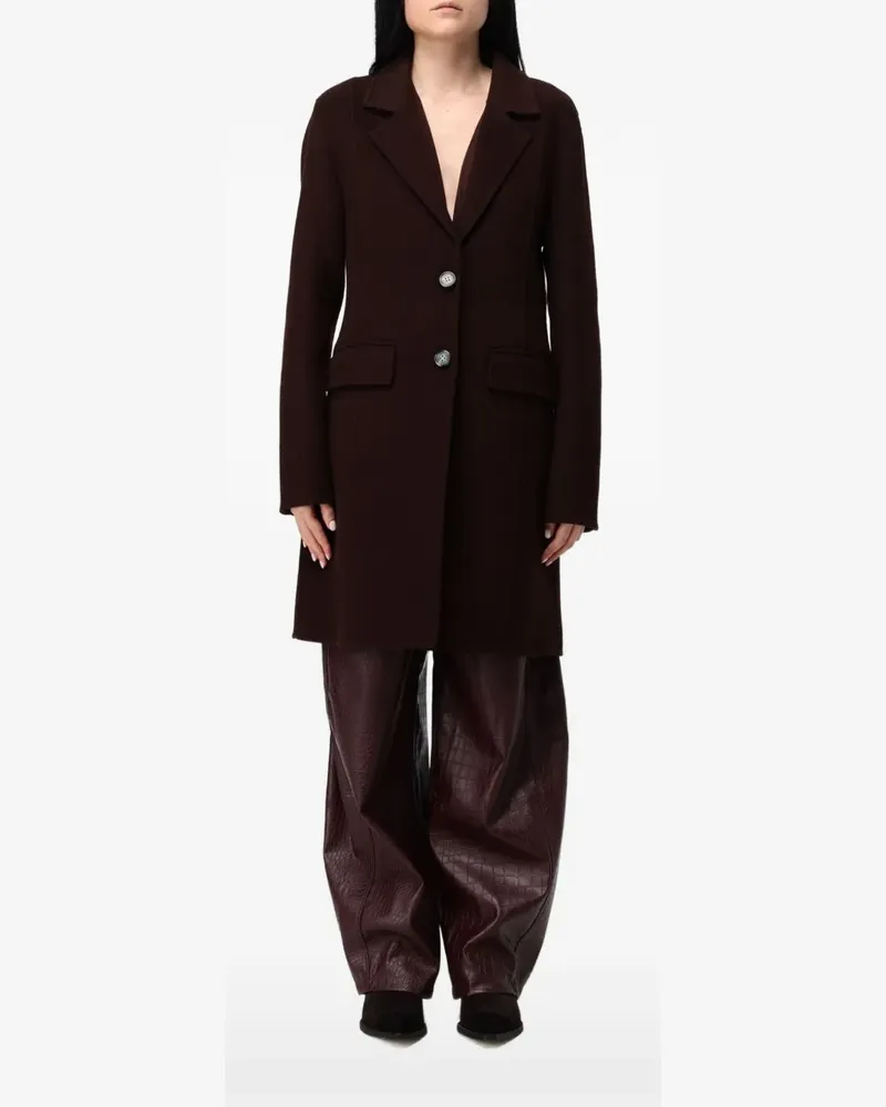 Hanita notched-lapel single-breasted coat - Braun Braun