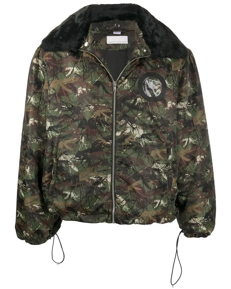 Random Identities Kapuzenjacke mit Camouflage-Print - Grün Grün