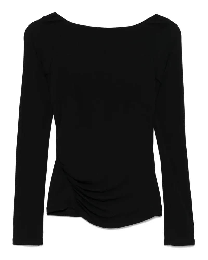 Elisabetta Franchi Drapiertes Top - Schwarz Schwarz