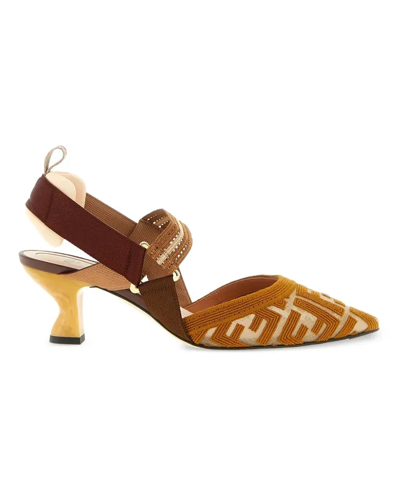 Fendi Hummingbird Mesh-Pumps - Braun Braun