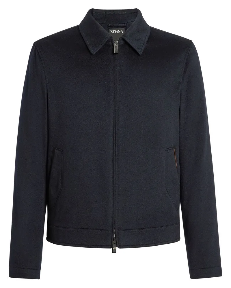 Ermenegildo Zegna Oasi Hemdjacke mit Reißverschluss - Blau Blau