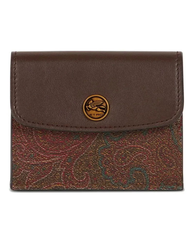 Etro Kartenetui mit Paisleymuster - Braun Braun