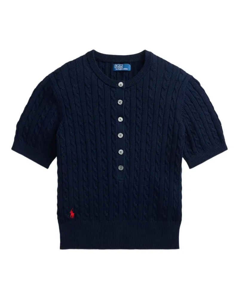 Ralph Lauren Oberteil mit Zopfmuster - Blau Blau