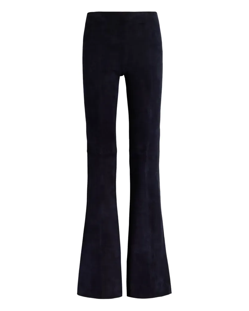 Stouls flared leather trousers - Blau Blau