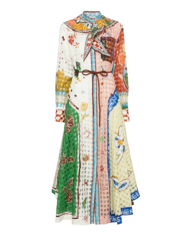 ALEMAIS Kleid mit Print - Weiß Weiß