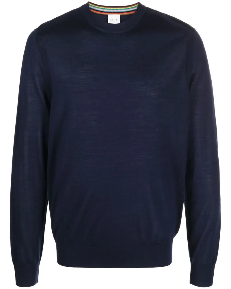 Paul Smith Fein gestricktes Sweatshirt Blau