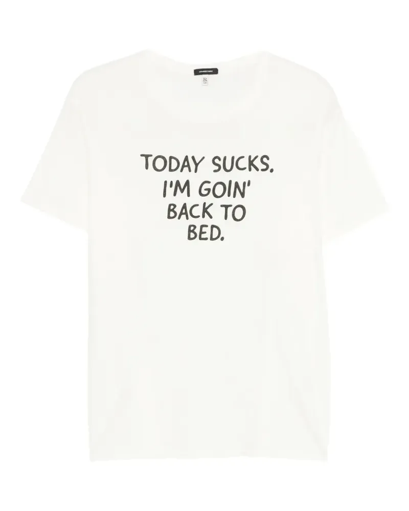 R13 text T-shirt - Weiß Weiß