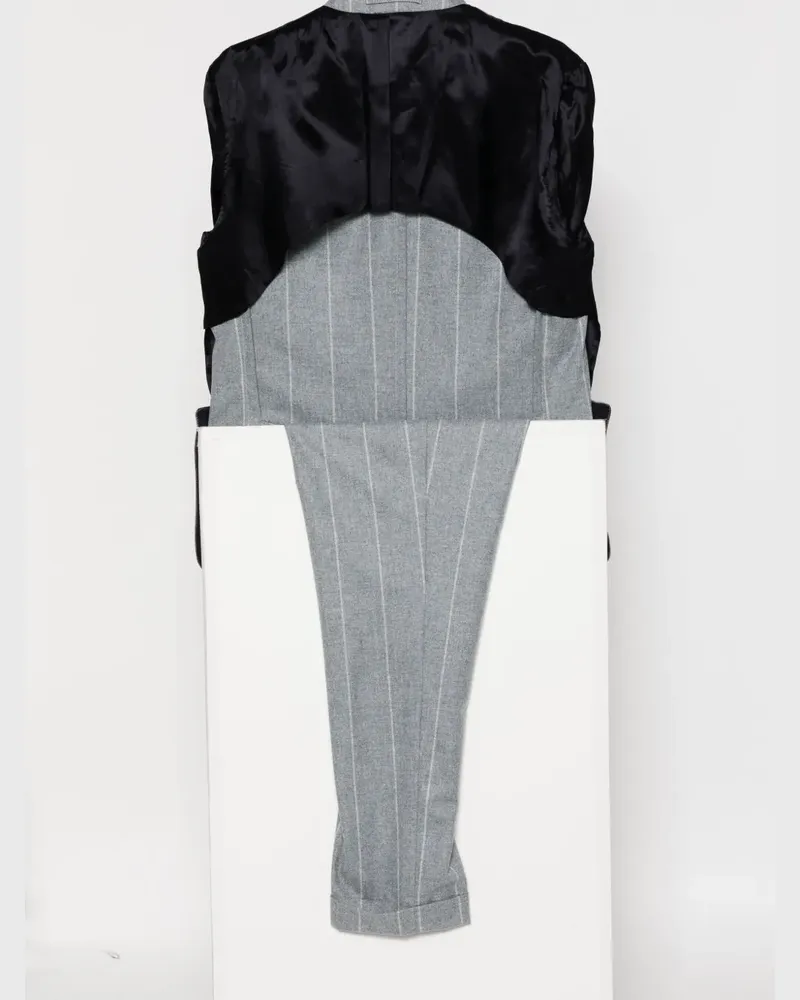 Eleventy Gestreifter Anzug - Grau Grau