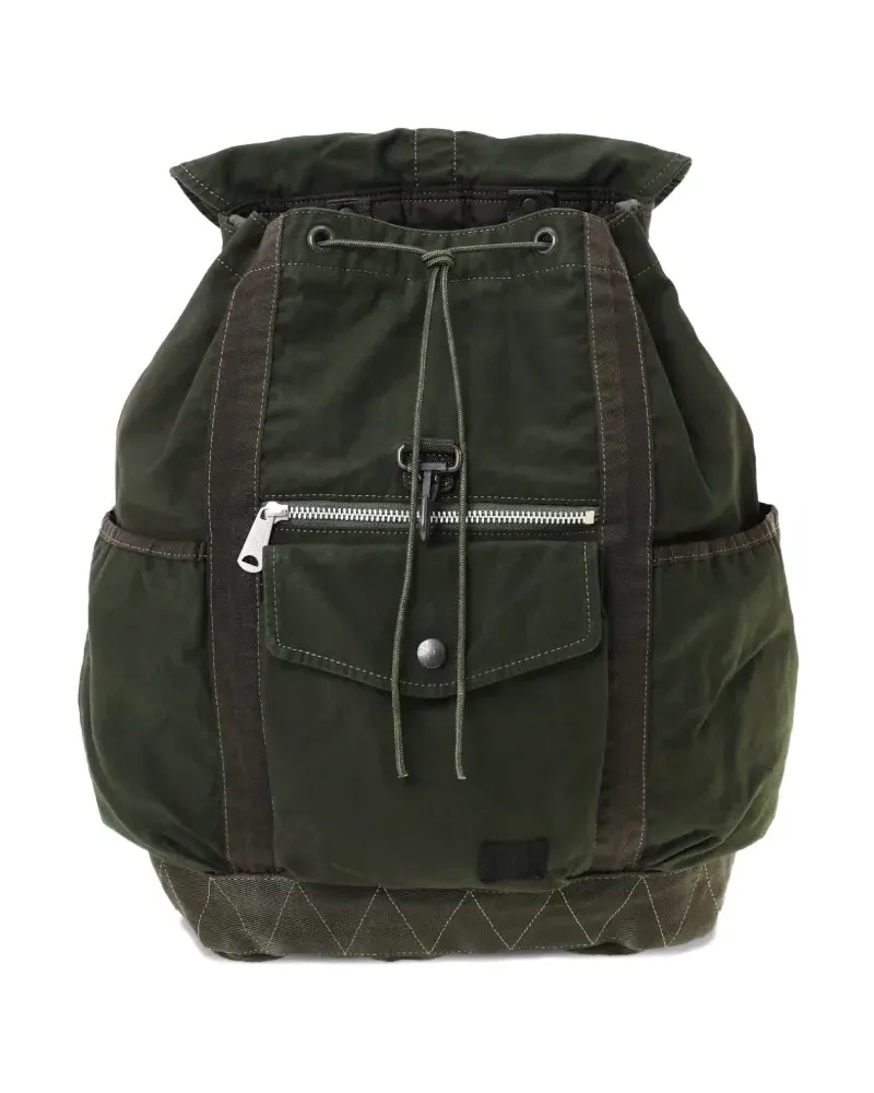 PORTER-YOSHIDA & CO Rucksack mit Reißverschlusstasche - Grün Grün