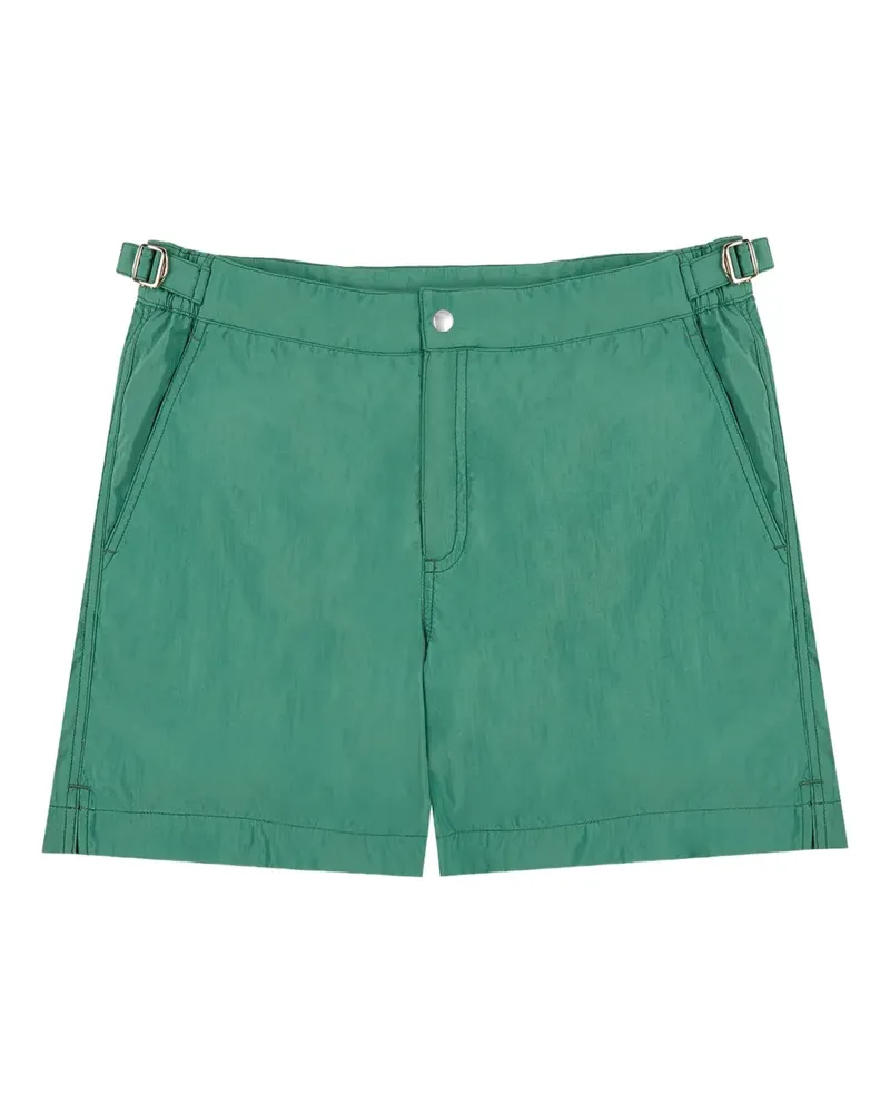 Incotex Badeshorts mit Logo-Patch - Grün Grün