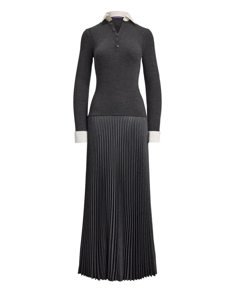 Ralph Lauren panelled pleated polo dress - Grau Grau