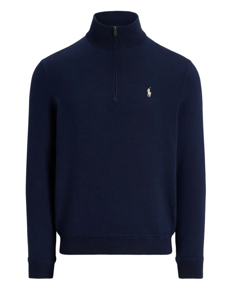 Ralph Lauren Pullover mit kurzem Reißverschluss - Blau Blau