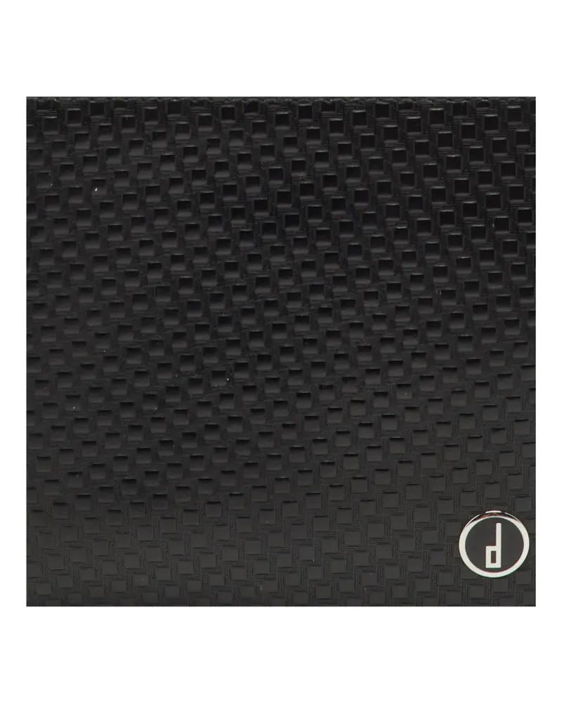 Dunhill embossed leather bifold wallet - Schwarz Schwarz