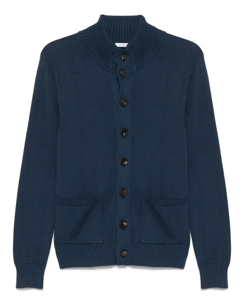 Malo Cardigan aus Baumwolle - Blau Blau