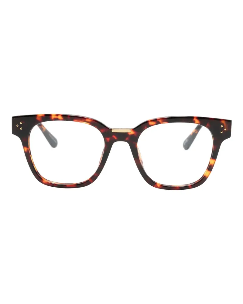 Linda Farrow Eckige Sanchez Brille - Braun Braun