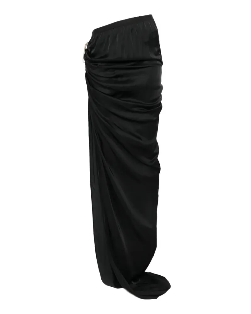 Rick Owens draped asymmetric skirt - Schwarz Schwarz