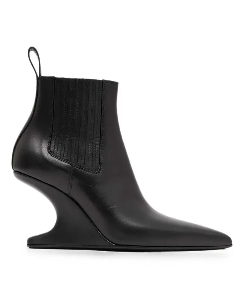 Rick Owens sculptural-wedge ankle boots - Schwarz Schwarz