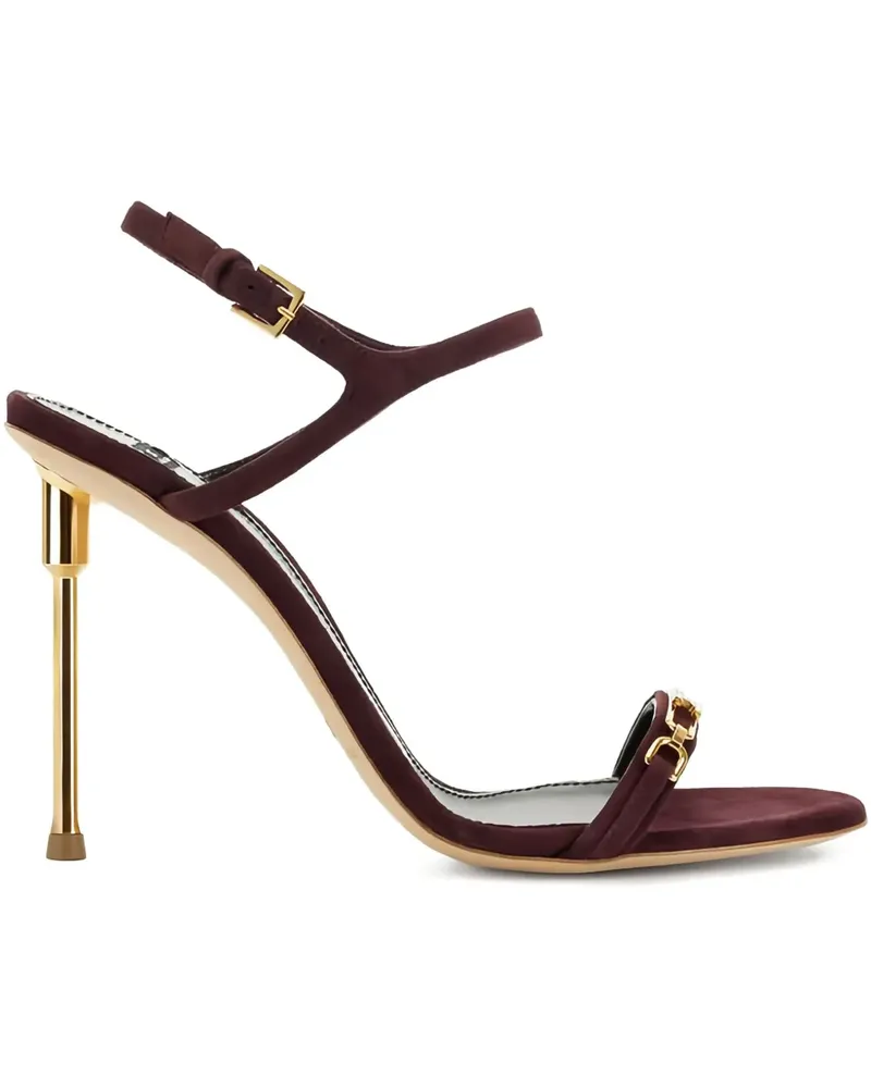 Elisabetta Franchi Sandalen mit Logo-Schild - Rot Rot